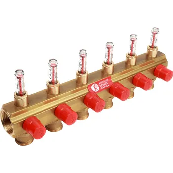 rozdělovač topení GIACOMINI R553M Rozdělovač s vestavěnou regulací a průtokoměrem 0,5÷5 l/min pro každý vývod 1"x18 /2 (R553MY002)