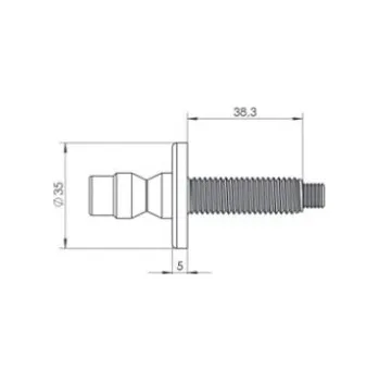 Příslušenství k oknu Uchycení pro jednostranná madla typu M (PVC), nerezová ocel