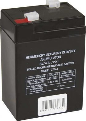emos Bezúdržbový olověný akumulátor 6V / 4,0Ah
