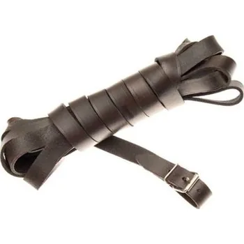 Obojek pro psa Zubíček Barvářský řemen kožený, hnědý,šíře 20 mm, ukončení přezkou Délka: 8 m