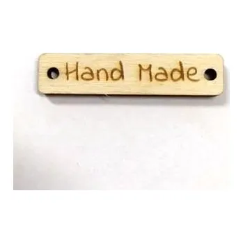 Cedulka 4x1 cm, "Hand made", 2ks