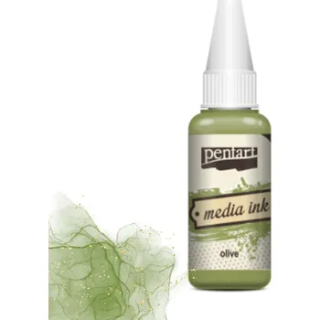 Pentart alkoholový inkoust Media Ink 20 ml Barvy Pentart: Olive
