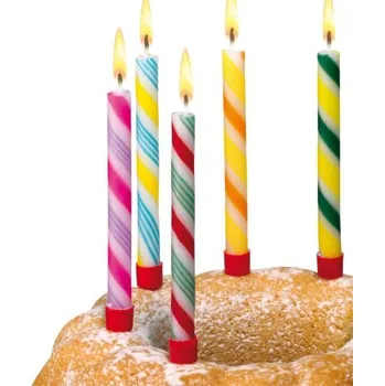 Dortová svíčka Dortové svíčky pruhované Herlitz 6 ks