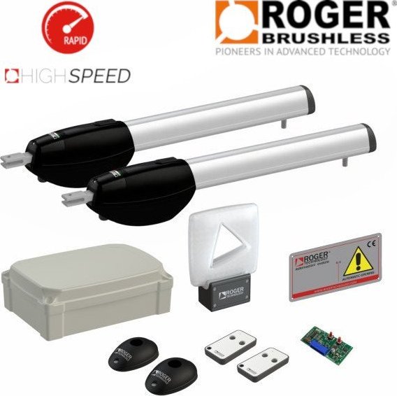 Pohon křídlové brány s dvojnásobnou rychlosti Roger Technology