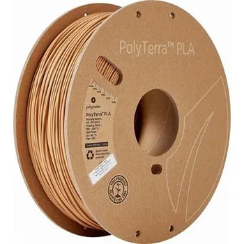 Filament Polymaker PolyTerra PLA Wood Brown 1,75mm 1kg, hnědé dřevo