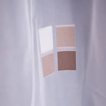 Tegatex Voál látka metráž - hnědé čtverečky Výška: 125 cm