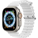 Dux Ducis silikonový řemínek Ocean Wave pro Apple Watch 8 / 7 / 6 / 5 / 4 / 3 / 2 / SE (41/40/38 mm) - bílý