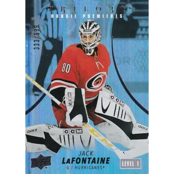 Karetní hra insert RC karta JACK LaFONTAINE 22-23 Trilogy Rookie Premieres Common Level 1 /999