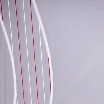 Tegatex Voál látka metráž - červeno bílé linky