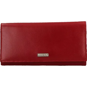 Peněženka Lagen dámská peněženka kožená s kovovým rámečkem 50039 - červená - RED + doprava zdarma