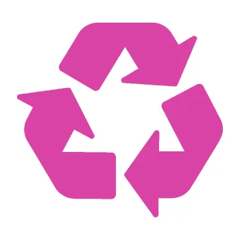 samolepka Recyklace 001 symbol (16 - růžová) SAMOLEPKA NA AUTO, NÁLEPKA, FÓLIE, POLEP, TUNING, VLASTNÍ TEXT, TISK, AUTOSAMOLEPKY.cz, POLEPY, OBRÁZEK, LOGO, 3D STICKERS