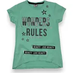 Oliva Dívčí mentolové tričko s krátkým rukávem VALENTYNA Barva: Mentolová, Velikost: 146