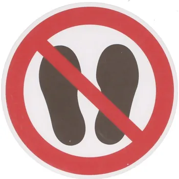 Zákazová značka "Nevstupovat do prostoru", ISO 7010, fólie, samolepicí, 100 mm, BJ = 10 ks