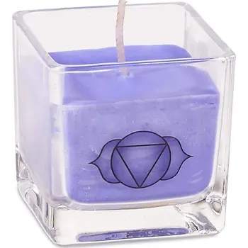 Svíčka Čakrová vonná svíčka ve skle-6.čakra