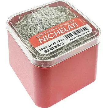 Texi Ocelový špendlík, poniklovaný, 30x0,5 mm (box 500 g) - EXTRA TENKÝ