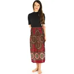 Sukně midi Thai Mandala vínová