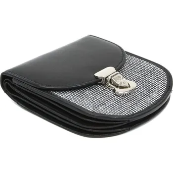 Módní doplněk Černobílá dámská kožená peněženka se zámečkem 511-1241B-60/T