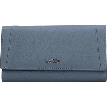 Peněženka Lagen dámská peněženka kožená BLC/5064/621 - modrá - LAVENDER + doprava zdarma