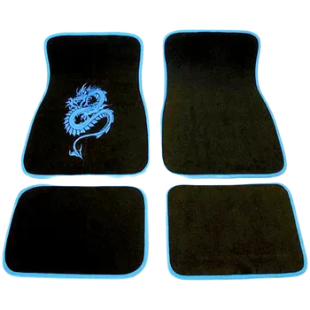 autokoberec Textilní autokoberce, Dragon - Drak, modré - sada 4 dílů