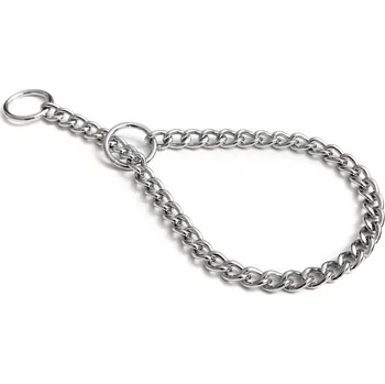 Obojek pro psa HUHUBAMBOO obojek stahovací řetízek 50 cm, chrom