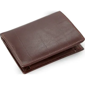 Peněženka Tmavě hnědá pánská kožená peněženka a dokladovka se zápinkou 514-1610-40