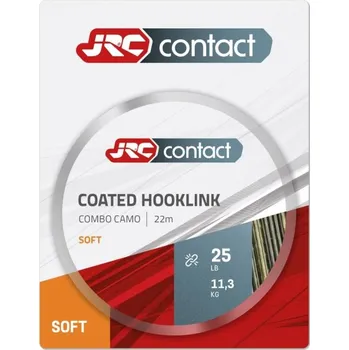 Návazcová šňůrka JRC Contact Soft Coated Braid Combo Camo 22m JRC šnurky návazec: 25lb 11,3kg 22mt