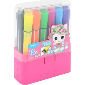 Šestihranné fixy M&G s razítkem, 12ks