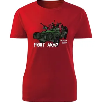 Dámské tričko Dámské tričko Dragon squad - Fruit army - červená