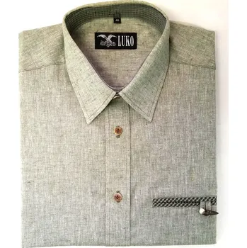 Pánská košile Košile LUKO 134125 zelená KR vel. 45