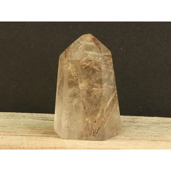 Přírodní kámen Křišťál s rutilem špice malá z Madagaskaru 19g