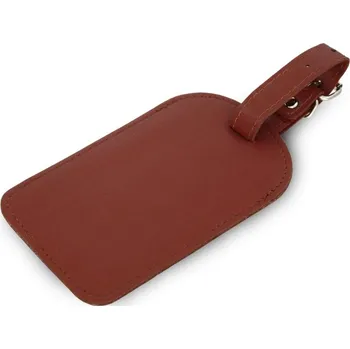 Hnědá kožená visačka na zavazadlo 619-5405-41