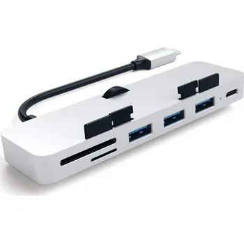 USB hub Satechi Redukce / adaptér - Satechi, Aluminum USB-C CLAMP PRO Hub Silver