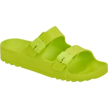 Dámská zdravotní obuv Scholl BAHIA zelené dámské zdravotní pantofle s Bioprint® stélkou, ideální na doma i do sauny