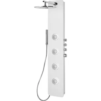 Sprchový panel Polysan SPIRIT ROUND termostatický sprchový panel 250x1550mm, bílá