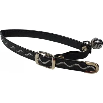 obojek pro kočku HUHUBAMBOO obojek CAT s vlnkou 1 x 32 cm, černý