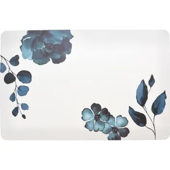 prostírání Plastové prostírání 43,5x28,5cm MODRÝ TISK, Květy