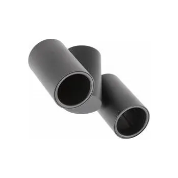 GTV Stropní svítidlo LUPO, hliníkové, 17.5x5.6x11.5, IP20, 2*GU10, max. 50W, kulaté, černé