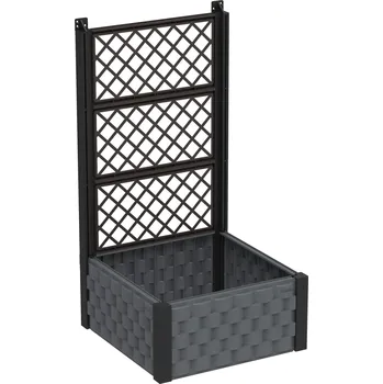 Vyvýšený záhon DuraMax Nadzemní záhon s treláží 55 x 55 cm