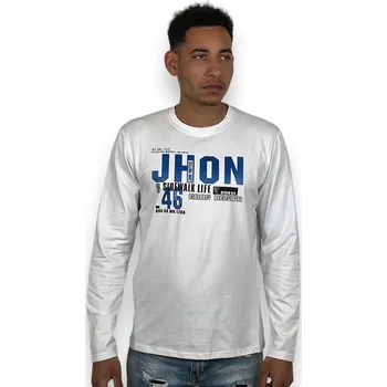 Pánské tričko Dovello Pánské bílé tričko s dlouhým rukávem 03 Barva: Bílá, Velikost: XL