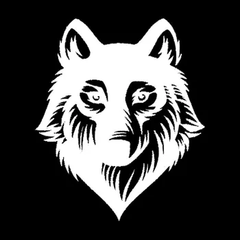samolepka Samolepka (na auto, notebook) vlk (bílá)