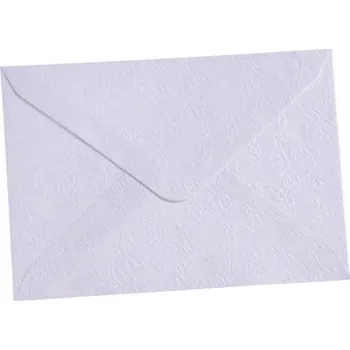 Obálka Obálka bílá perleť mini 8 x 11 cm - ražba květin - 1 ks