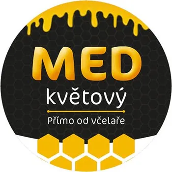 Etiketa na víčko - 2 černá - Med květový