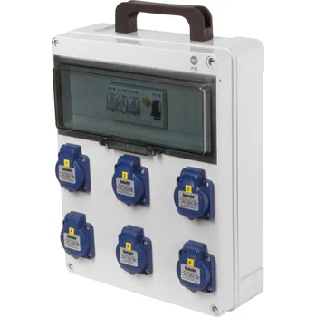 fb37305 - ZSF60000000.1 /5813 Zásuvková skříň IP54 jištěná s chráničem 25/2/003, přenosná