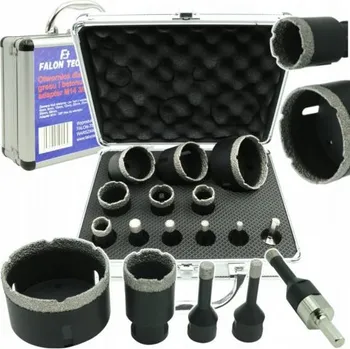 Vrták Diamantové vrtáky M14 do dlažby 6-68 mm 11 dílná sada FT11DH