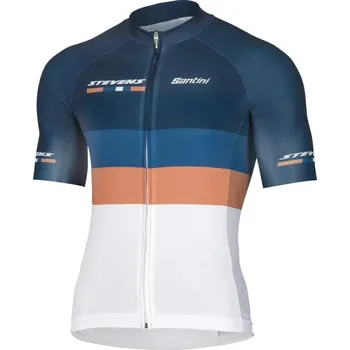 cyklistický dres Stevens Aero Equipe Modro/bílo/zlatý Krátký Rukáv dres L + DÁREK + Doprava ZDARMA