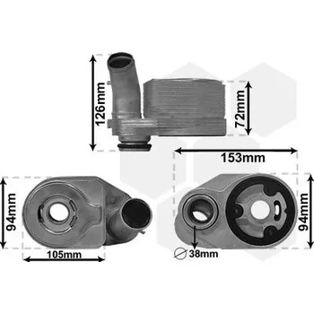 Chladič motoru Olejový chladič, motorový olej VAN WEZEL 17013703