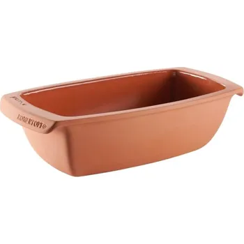 Forma na pečení Terakotová Forma na pečení chleba 2,6l, obdélníková - RÖMERTOPF (Forma na pečení chleba z keramiky na 1,5 kg přírodní - RÖMERTOPF)
