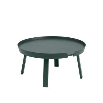 Konferenční stolek Kulatý stolek Muuto COFFEE TABLE - zvolte provedení Volba rozměru: Velký (72 x 36 cm), Volba barvy: Tmavě zelená