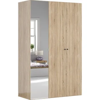 Šatní skříň FLEX šatní skříň 150/125, dub sonoma/zrcadlo
