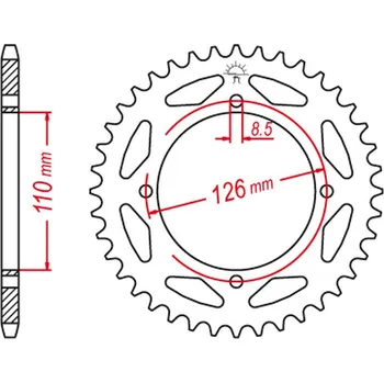 Řetězová sada pro motocykl GROSSKOPF rozeta hliníková barva černá 4418 46 KAWASAKI KX65 00-20, SUZUKI RM 65 03-05 (JTR1465.46) (GROSSKOPF rozeta hliníková barva černá 4418 46 KAWASAKI KX65 00-20, SUZUKI RM 65 03-05 (JTR1465.46))